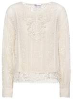 REDValentino Lace trimmed blouse