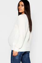 Thumbnail for your product : boohoo Maternity Crew Neck Knitted Sweater