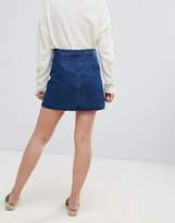 Thumbnail for your product : Brave Soul Criss Denim Skirt With Tie Up Detail