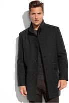 Thumbnail for your product : Kenneth Cole Wool-Blend Faux-Leather-Trim Walking Coat