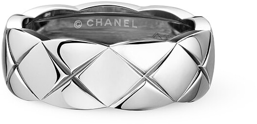 Chanel Coco Crush Ring In 18k White Gold Small Version Size 53 Shopstyle