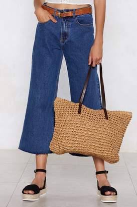 Nasty Gal WANT Quick On the Straw Tote Bag