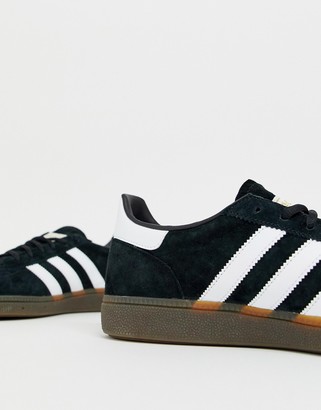 adidas handball spezial sneakers in black with gum sole