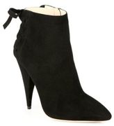 Thumbnail for your product : Miu Miu Suede Back-Tie Ankle Boots