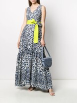Thumbnail for your product : P.A.R.O.S.H. Leopard Print Long Dress