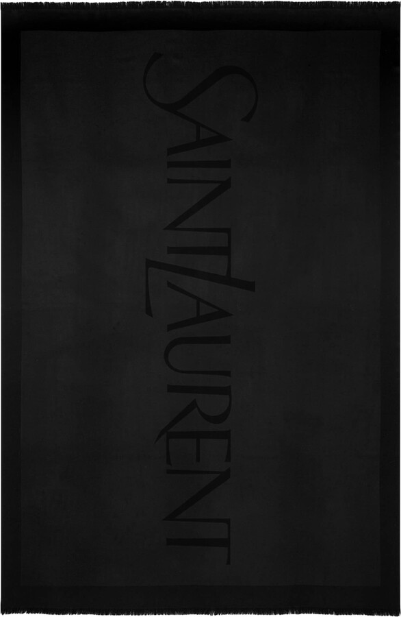 Saint Laurent Wool Logo Scarf