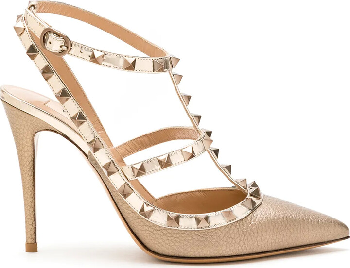 Gold Valentino Heels | Shop the world's largest collection of fashion |  ShopStyle