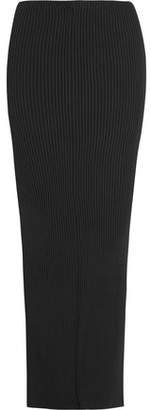 Vetements Split-Back Ribbed-Knit Maxi Skirt