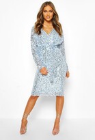 Thumbnail for your product : boohoo Bridesmaid Occasion Sequin Plunge Midi Dress