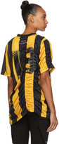 Thumbnail for your product : Martine Rose Yellow and Black Ruched Football T-Shirt