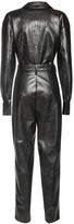 Thumbnail for your product : Giuseppe di Morabito Croc Embossed Faux Leather Jumpsuit