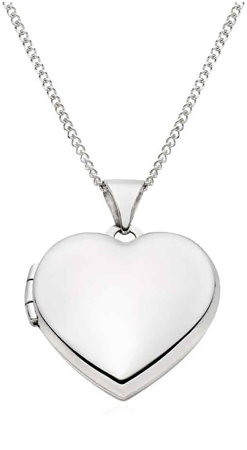 Beaverbrooks 9ct White Gold Heart Locket Pendant ShopStyle Necklaces