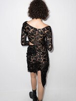 Thumbnail for your product : yuhan wang Jacquard-Lace Off-Shoulder Asymmetric Dress