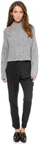 Thumbnail for your product : 3.1 Phillip Lim Popcorn Cable Crop Pullover