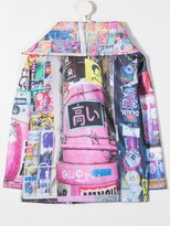 Thumbnail for your product : DUOltd Tokyo print asymmetric coat