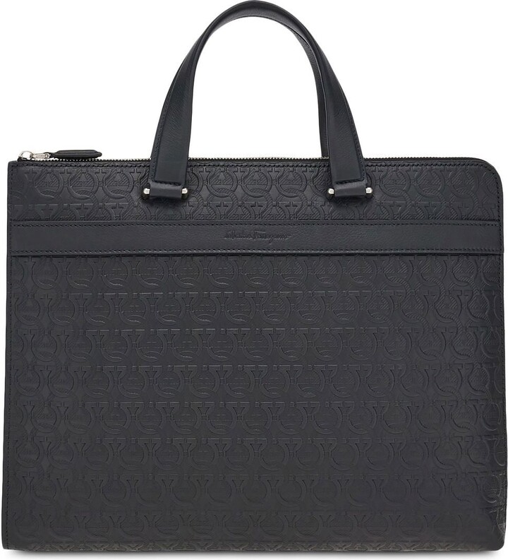 Ferragamo Leather computer case ShopStyle Briefcases