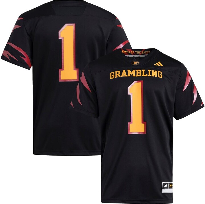 Adidas Men's Black Grambling Tigers Premier Strategy Jersey