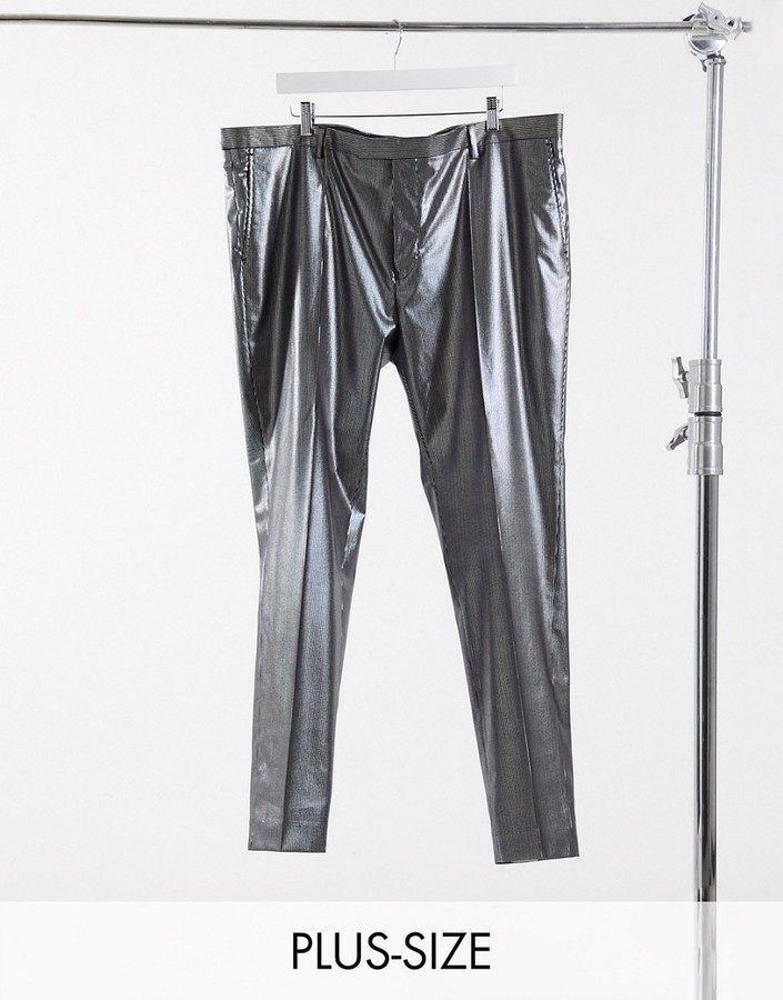 mens pinstripe skinny trousers