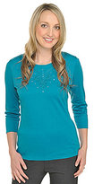 Thumbnail for your product : Allison Daley Jeweled Embroidered Top
