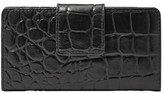 Thumbnail for your product : Fossil 'Sydney' Croc Embossed Tab Clutch Wallet
