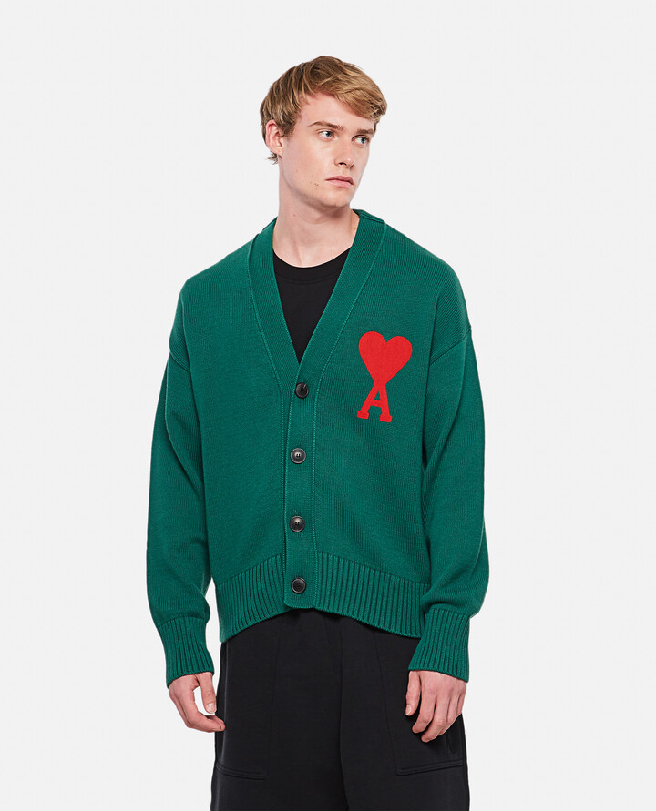 AMI Paris Green Men&#39;s Sweaters | Shop the world&#39;s largest collection of  fashion | ShopStyle