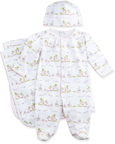 Thumbnail for your product : Kissy Kissy Noah's Island Printed Baby Footie Playsuit, Pink