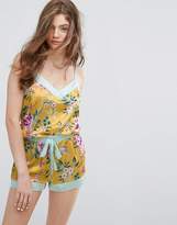 Thumbnail for your product : New Look Floral Satin Cami Pyjama Top