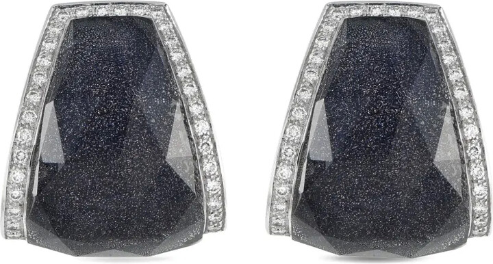 Stephen Webster 18K white gold Crystal Haze diamond clip-on earrings