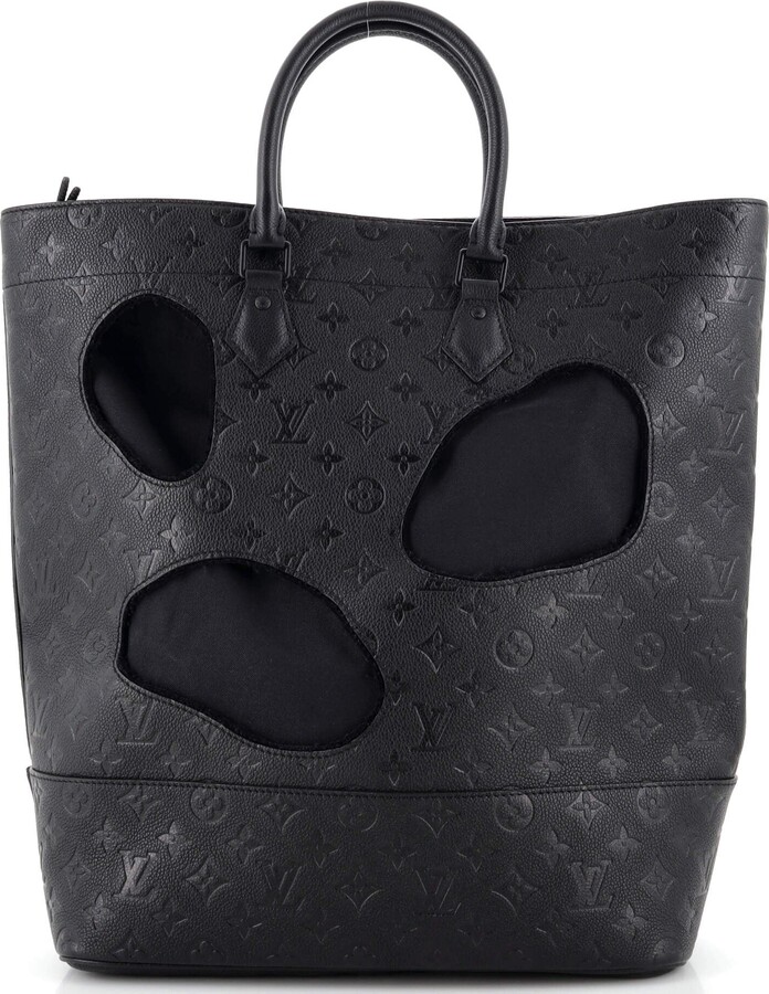 Louis+Vuitton+Rei+Kawakubo+Tote+PM+Black+Leather+Holes for sale