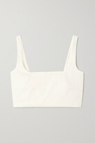 Thumbnail for your product : ANNA QUAN Addy Cropped Linen-blend Top - Ivory