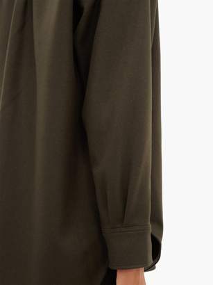 Acne Studios Sharwin Wool-blend Flannel Overshirt - Womens - Dark Green