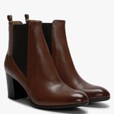 Thumbnail for your product : Lamica Tan Leather Block Heel Chelsea Boots
