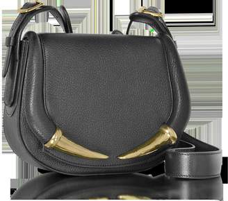 Roberto Cavalli Kripton Black Leather Small Shoulder Bag