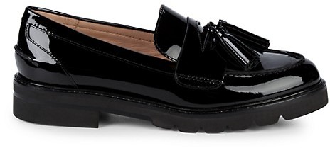 patent loafers with tassels