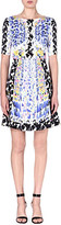 Thumbnail for your product : Peter Pilotto Emilia floral-print silk Black and White Dress