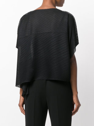 Issey Miyake asymmetric short-sleeved blouse