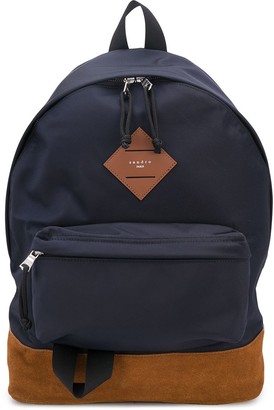 Suede-Panel Technical Backpack