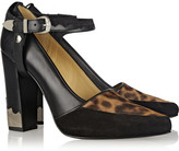 Thumbnail for your product : Toga Leather, suede and calf hair pumps