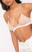 Thumbnail for your product : PrettyLittleThing Rhoda Cream Triangle Strap Detail Bralet