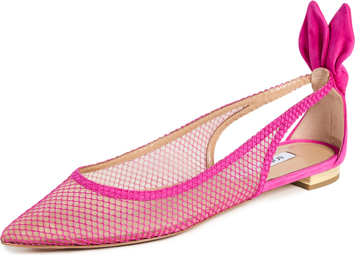 aquazzura bow tie flats