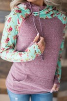 Thumbnail for your product : Ampersand Avenue DoubleHood Sweatshirt - Berry Floral