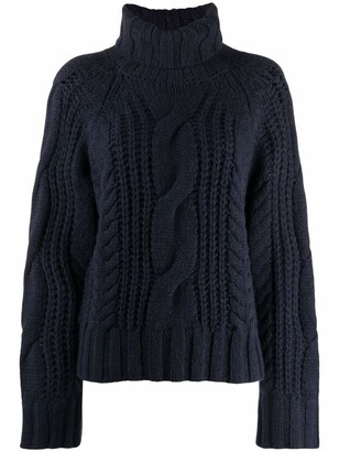 P.A.R.O.S.H. Cable-Knit Turtleneck Jumper