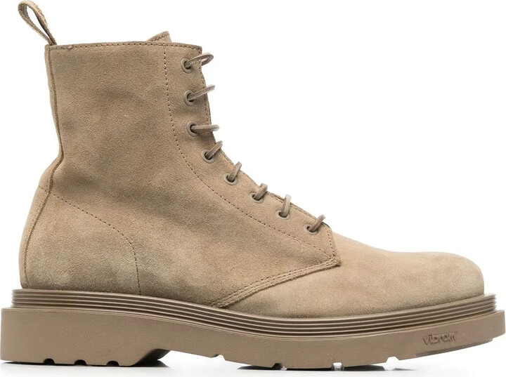 Buttero Lace-Up Suede Boots