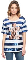 Thumbnail for your product : Juicy Couture Sequin Stripe Graphic Tee