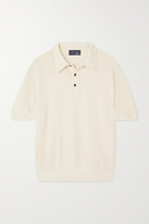 Thumbnail for your product : LES TIEN Organic Cotton-terry Polo Shirt - Ivory