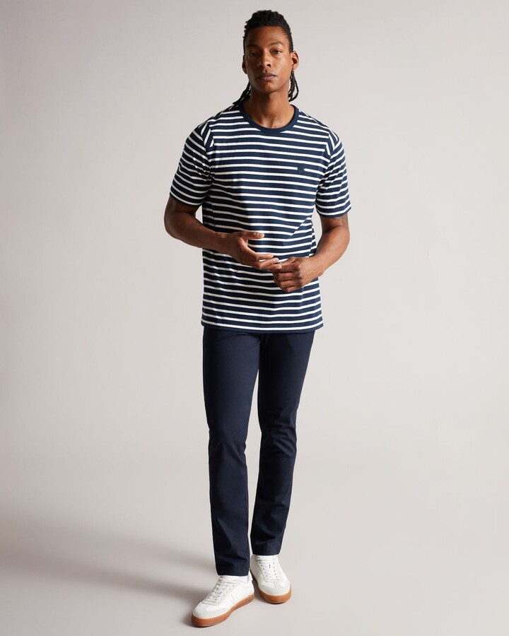 Ted Baker Breton Stripe T Shirt in Navy - ShopStyle