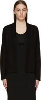 Thumbnail for your product : 3.1 Phillip Lim Black Knit Ribbed Bias Open Cardigan