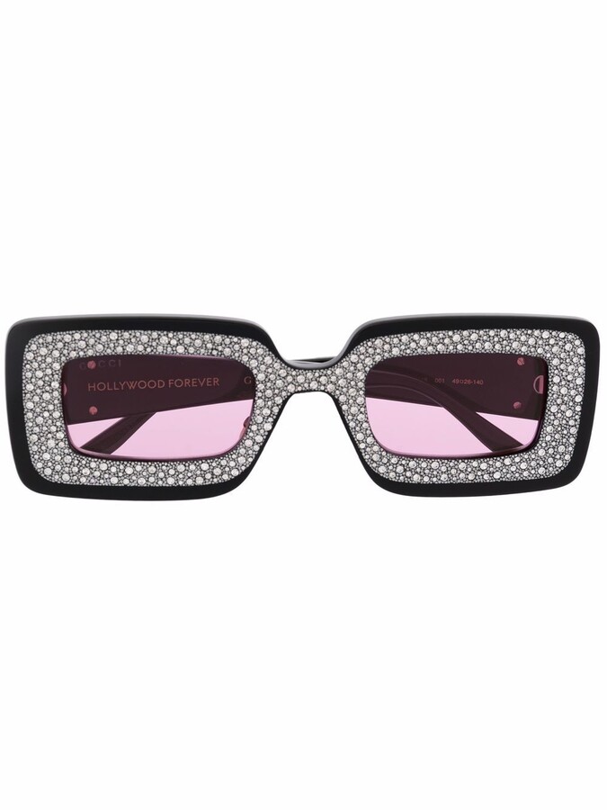 Amazon.com: FEISEDY Women Sparkling Crystal Sunglasses Oversized Square  Thick Frame B2283 : Clothing, Shoes & Jewelry