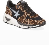 Thumbnail for your product : Golden Goose Leopard-Print Running Sneakers