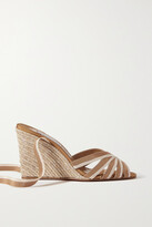 Thumbnail for your product : Aquazzura Marinaia 85 Grosgrain Espadrille Wedge Sandals
